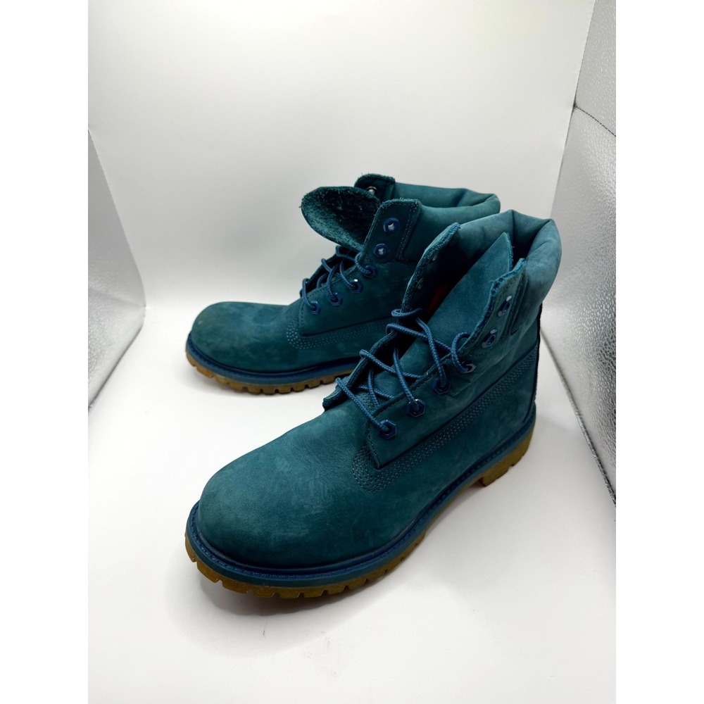 Timberland Premium 6 Inch A12ND Womens 7.5 M Blue Ink Nubuck Monochromatic‎ Boot